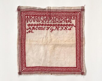 フランスのアンティークサンプラー、刺繍 - Etsy 日本