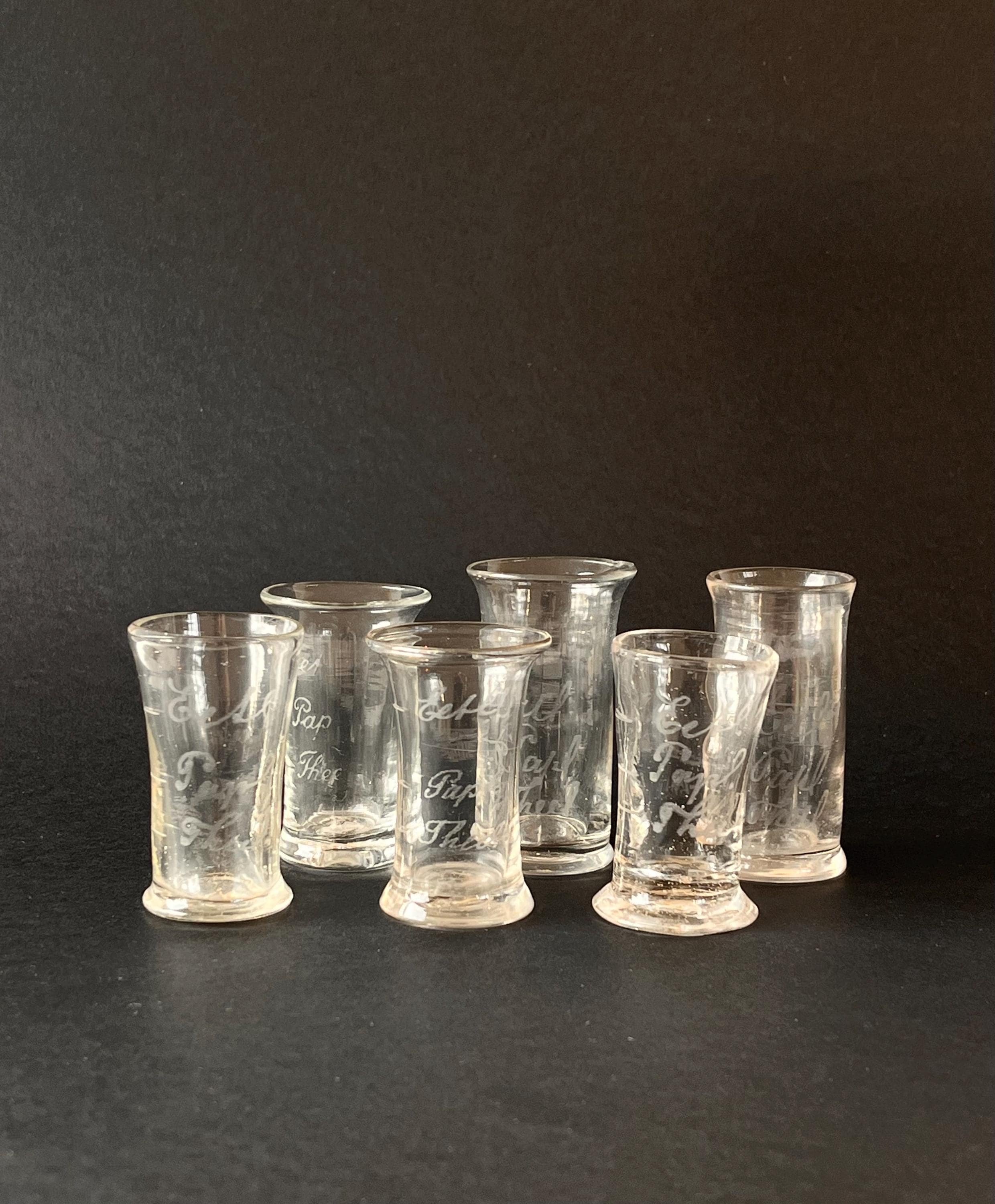 antique green crystal wine glasses 1900s Crystal Hock Wine Glasses (Set of 10)
