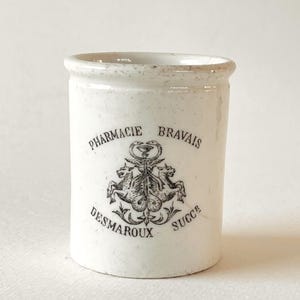 Small Antique French Advertising Ointment Apothecary Pot