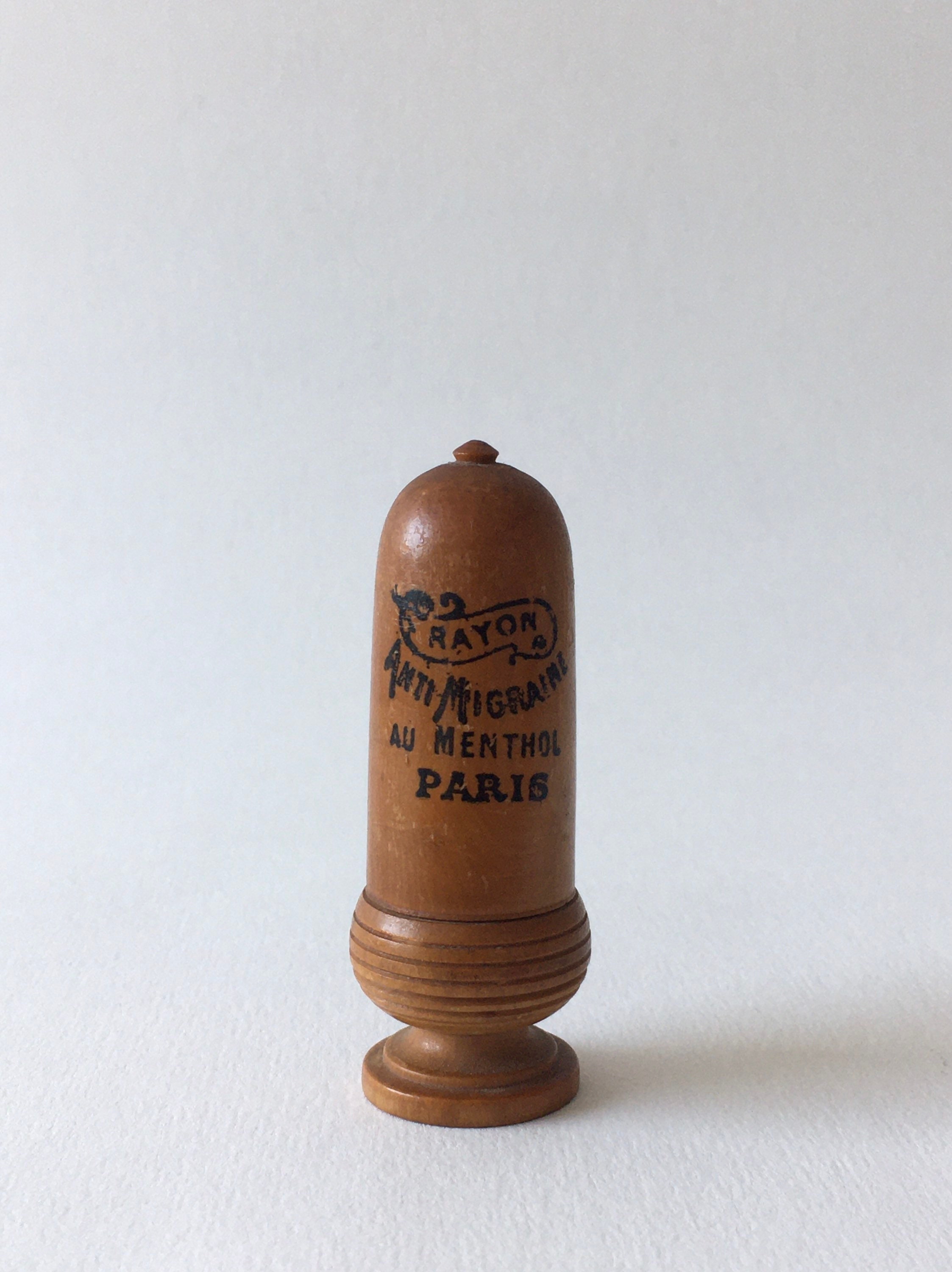 Victorian 'anti-migraine Paris Menthol-pur' Wooden Medicine