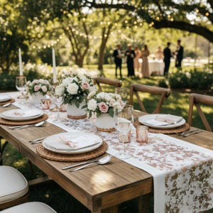 Custom Length Sparkle Metallic Thin Foil Fabric Gold and Rose Gold Mesh Table Runner