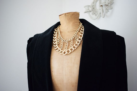 Black Velvet Vintage Jacket | 1980s
