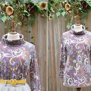 St. Michael 1970s Paisley Psychedelic Roll Neck Jumper