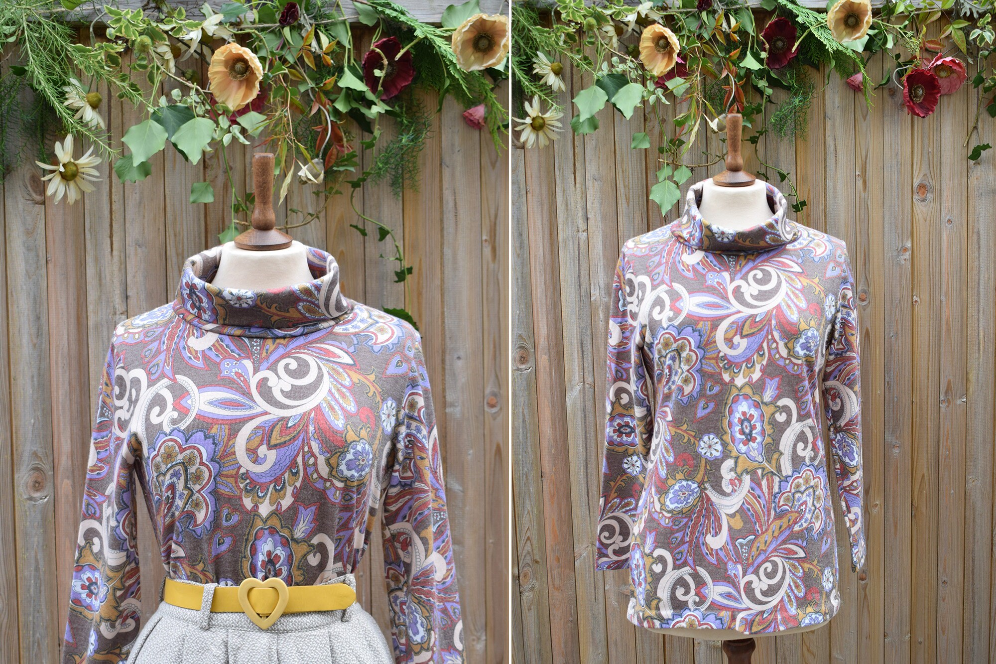 Image of st. Michael S Paisley Psychedelic Roll Neck Jumper