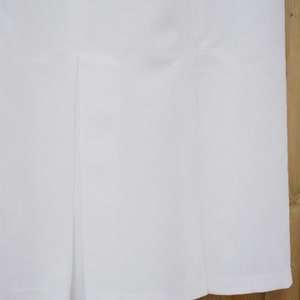 White Miss Selfridge High Waisted Long Pencil Skirt Kick Pleats Size 8-10 26 Waist 1980s Fashion image 5