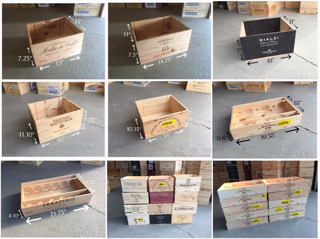 Premium Wood Wine Crates Please See Additional Pictures & Description
