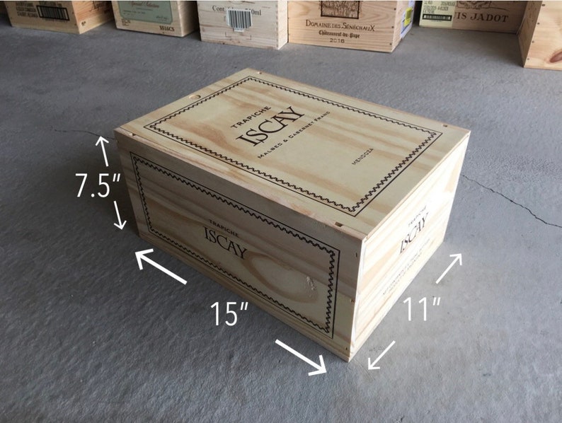 Wood Wine Boxes/crates with Sliding LIDS Please See Etsy