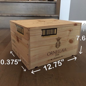 Sliding lids wood wine box crate rustic decor wedding accessories wine box celebration decor rustic motif wood wine crate home storage boxes Ornellaia 2014