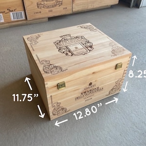 Boîtes à vin en bois avec charnières Boîte à cartes de mariage en bois caisse à vin caisse à vin en bois décoration accent rustique boîte à vin décoration de célébration rustique