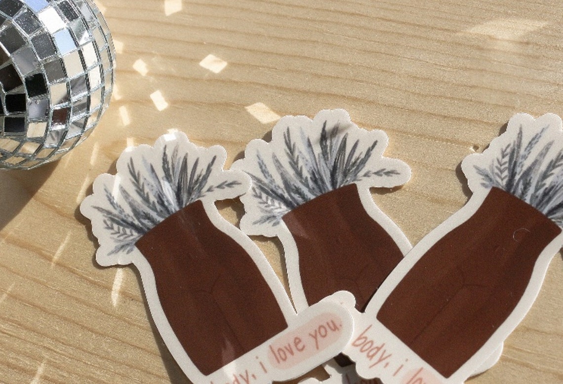 Sticker Body Love Design Vinyl Sticker for Water Bottles and - Etsy