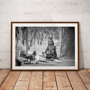 African Tribal Poster, African Women Print, Tribe Photo Wall Art, Indigenous People Photography, Ethno Wall Decor, Modern Large Wall Decor