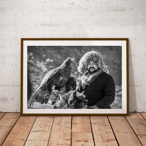 Eagle Hunters Print, Mongol Horseman, Mongolia Travel Photography, Bird Of Prey Poster, Animals Wall Art, Mongolia Large Decor,Eagles Hunter