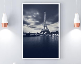Eiffeltornets fotografitryck: Paris reseposter, fransk väggkonst