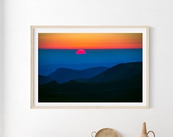 Impression d'art Mountain Sunrise, photographie d'art, affiche de paysage