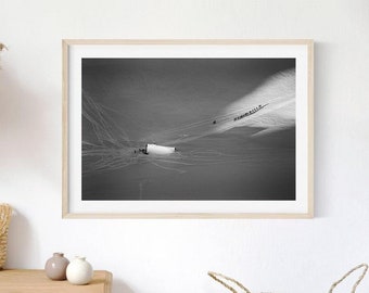 Black and White Mountain Landscape Photography Print, Winter Fine Art