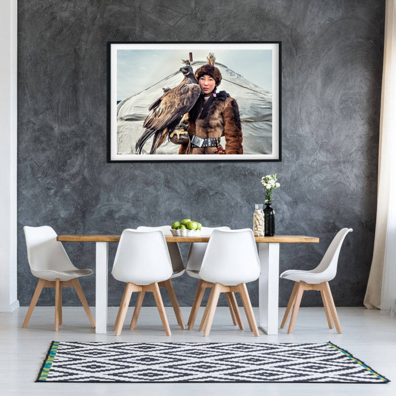 Eagles Hunter Poster, Eagle Huntress Wall Decor, Mongolia Photography ...