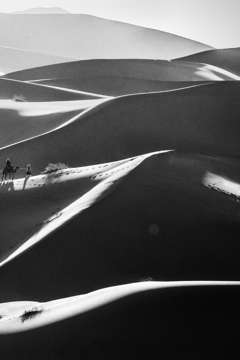 Desert Wall Art Black and White Desert Print Set of 2 Etsy