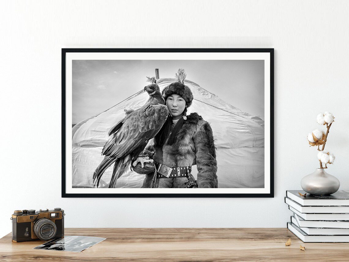 Eagles Hunter Poster, Eagle Huntress Wall Decor, Mongolia Photography ...