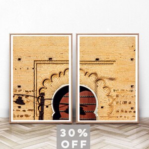Morocco Door Wall Art, Set Of 2 Prints, Moroccan Gift , Marrakech Architecture, Fine Art Photography, Oriental Bohemian Print, Arabic Doors