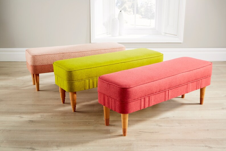 Upholstered Bedroom/hallway Bench Designed and Handcrafted in Etsy UK
