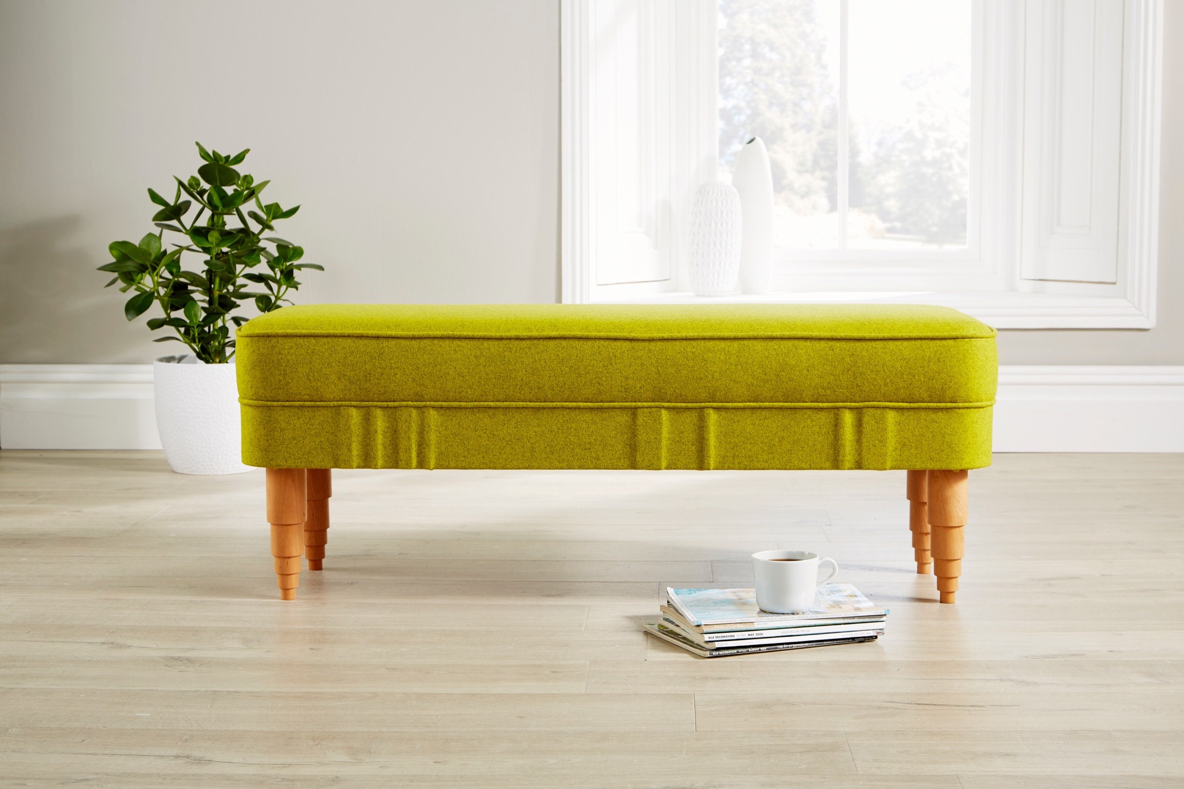 Banco de dormitorio/pasillo tapizado diseñado y hecho a mano | Etsy