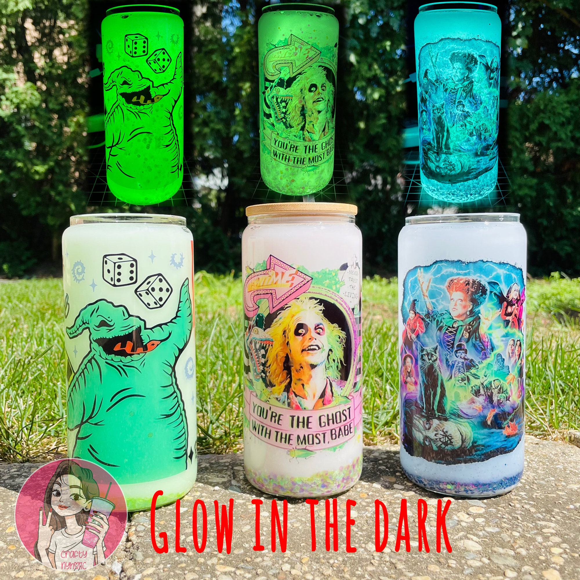 Halloween Snowglobe Glass Tumbler / Spooky Season Snow Globe Etsy