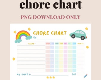 Interactive Chore Chart - Etsy