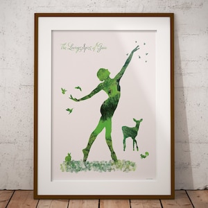 Gaia, Mother Earth Goddess, Art Print, Nature Goddess, Divine Feminine, Nature Art, Digital download,