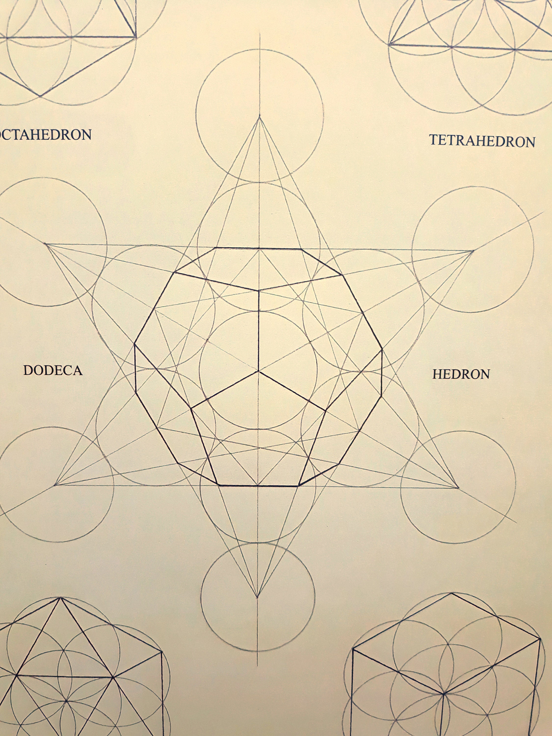 Sacred Geometry Print Platonic Solids Poster Educational Etsy
