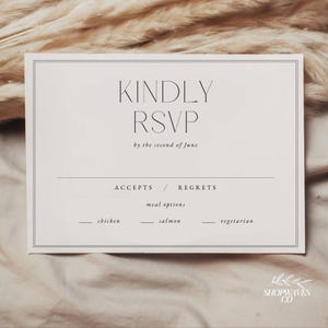Hochzeit Antwortkarte Minimalistisch Hochzeit Online Antwortkarte Moderne Hochzeitswebsite-Karte Elegantes Skript Antwort-Einlage Hochzeit Antwortkarte Moderne Antwortkarte