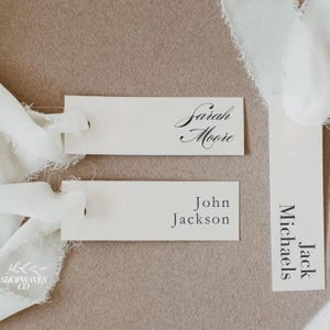 PRINTED Moderne Hochzeits-Platzkarte Hochzeits-Platzkarten-Namenskarten Hochzeit-Namenskarten Anpassbare einfache Hochzeits-Namenskarten-Platzkarten
