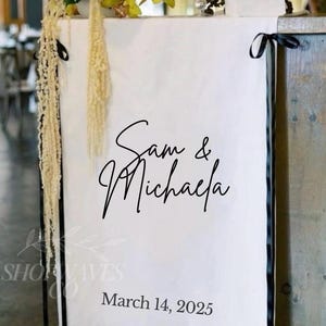 Custom Wedding Fabric Sign Wedding Banner Fabric Wedding Welcome Banner Wedding Signage Linen Banner Wedding Decor Minimalist Welcome Sign