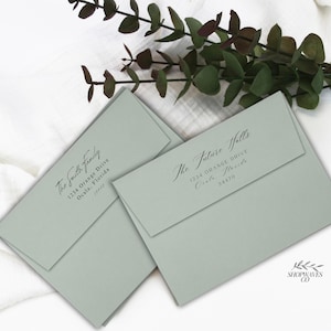 Addressed Envelopes Printed Envelopes A7 Envelopes Wedding Envelopes Addressed and Printed Customizable Luxury Invitation Envelopes A7