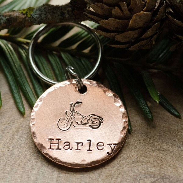 Motorcycle Custom Key Tag Etsy