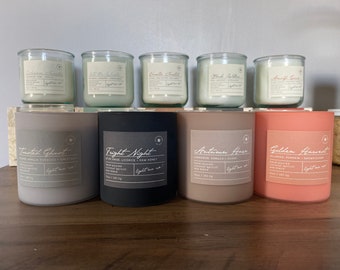 Candles - fall collection- coconut + apricot wax - small batch