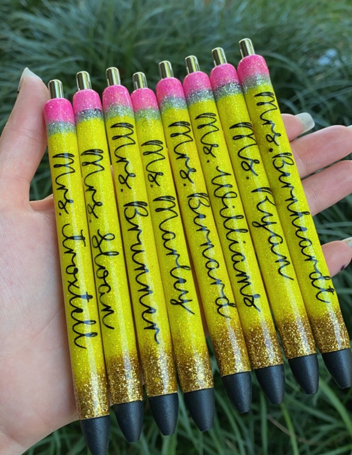 Glitter Teacher Pencil Pens Ink Joy Refillable Glitter Etsy