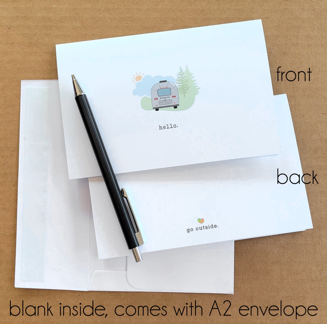 Noteboom Rv Congratulations Airstream Notecard Camper Blank Stationary 4x6