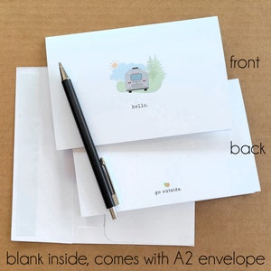 Airstream Notecard Camper Blank Stationary 4x6&quot; with envelope, all occasion, birthday or thank you