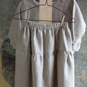 Eco Natural Linen Peasant Skirt For Girls image 9