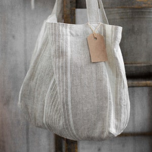 Pure Linen Tote Bag Farmhouse-style image 2