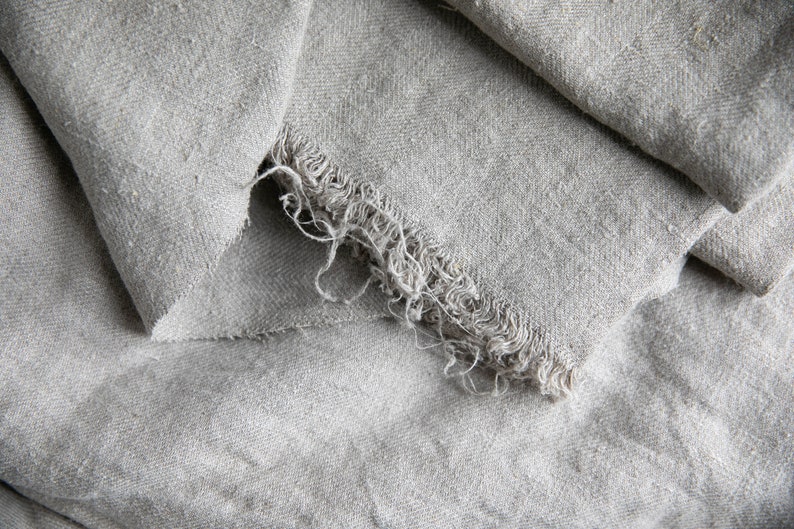 Pure natural linen twill sold by the yard Pure Natural Linen Twill sold by the yard image 2