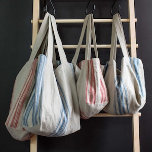 Pure Linen Tote Bag Farmhouse-style image 6