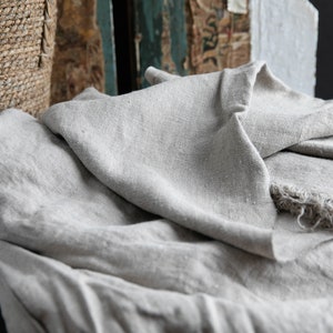 Pure natural linen twill sold by the yard Pure Natural Linen Twill sold by the yard image 1