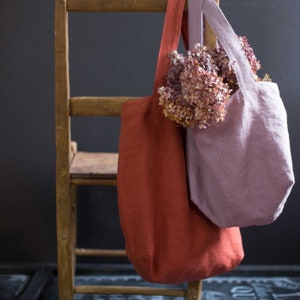 Tote Bag Pure eco linen Solid colors image 1