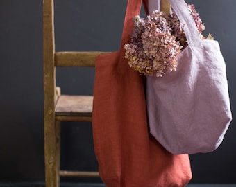 Tote Bag | Pure eco linen | Solid colors