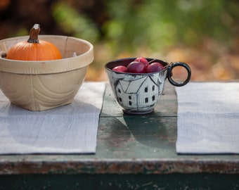 Pure raw linen placemats