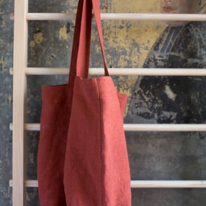 Tote Bag Pure eco linen Solid colors image 4