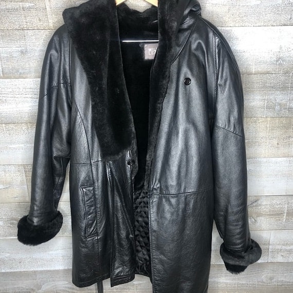 StrawBlondeDesigns Vintage 1970's Casablanca Reversible Leather Bomber Jacket with Removable Hood - Size 38 (Medium) Very Good Condition - Extremely Rare