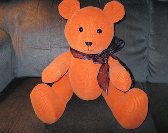 Memory Bear (15 inches tall) made from your loved one's clothing