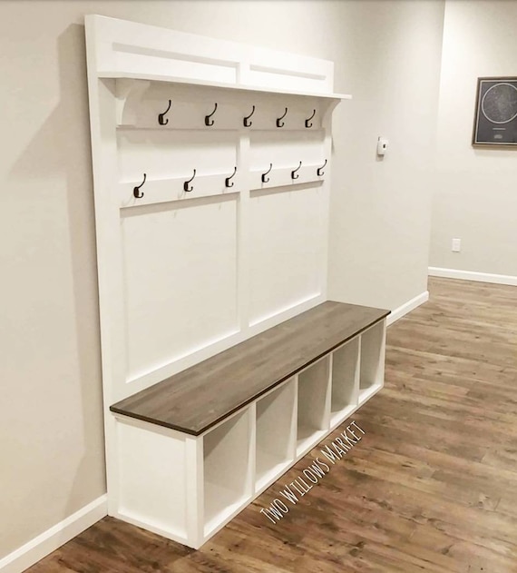 Coat rack cubby bench deals
